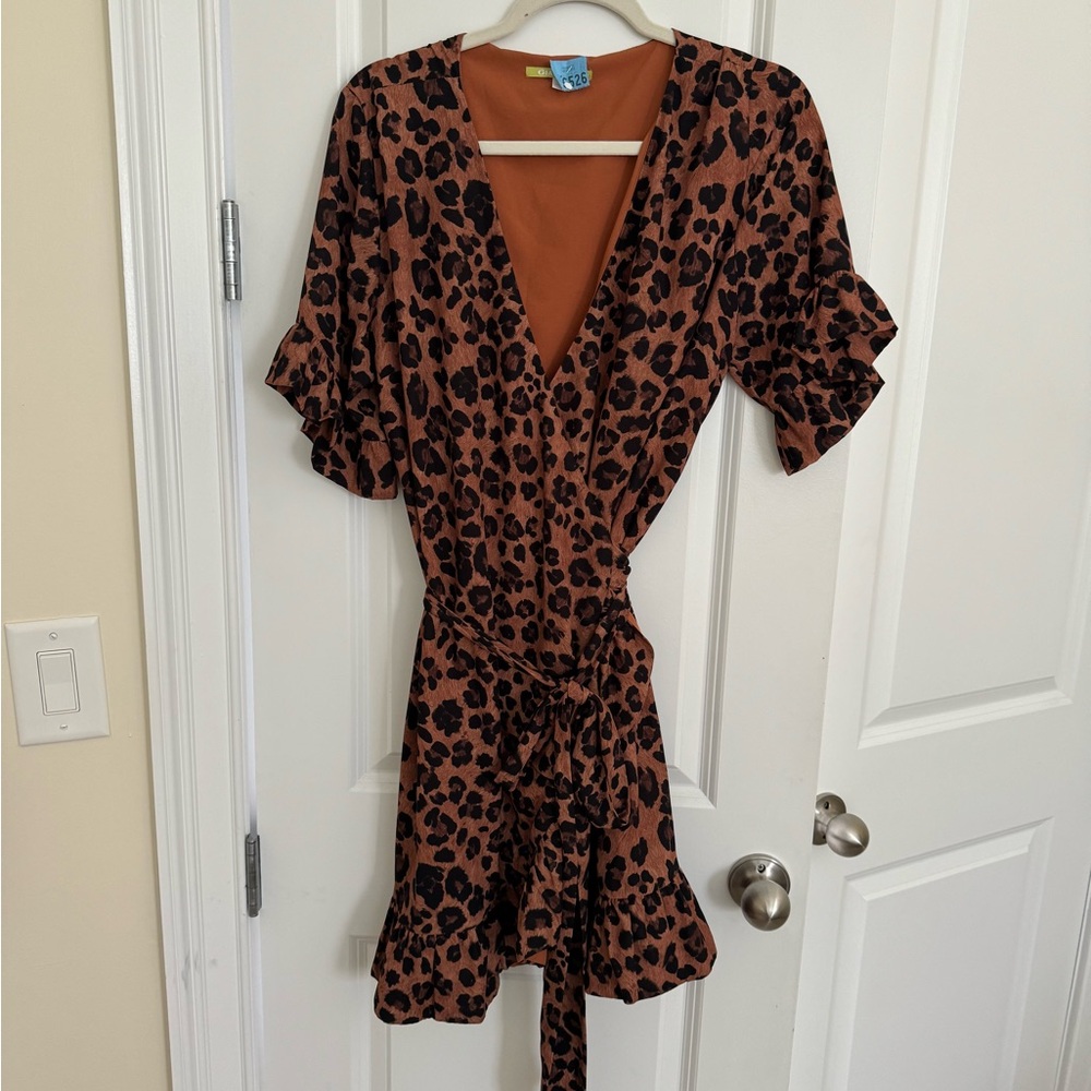 Gianni Bini Cheetah Print Wrap Dress